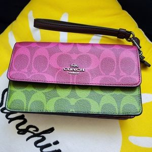 Coach multicolored wristlet